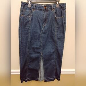 Rachel Zoe Maxi Denim Skirt Size 10